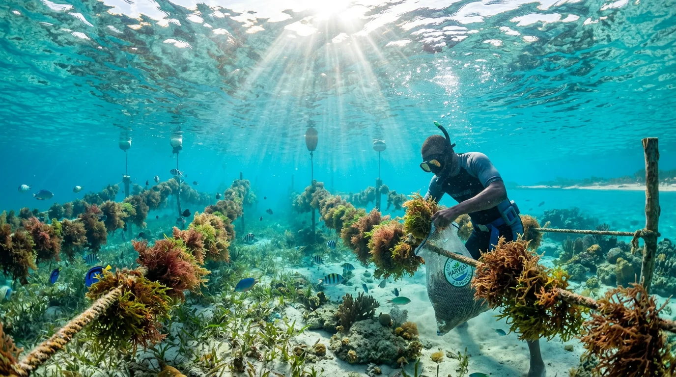 Underwater Sea Moss Farm
