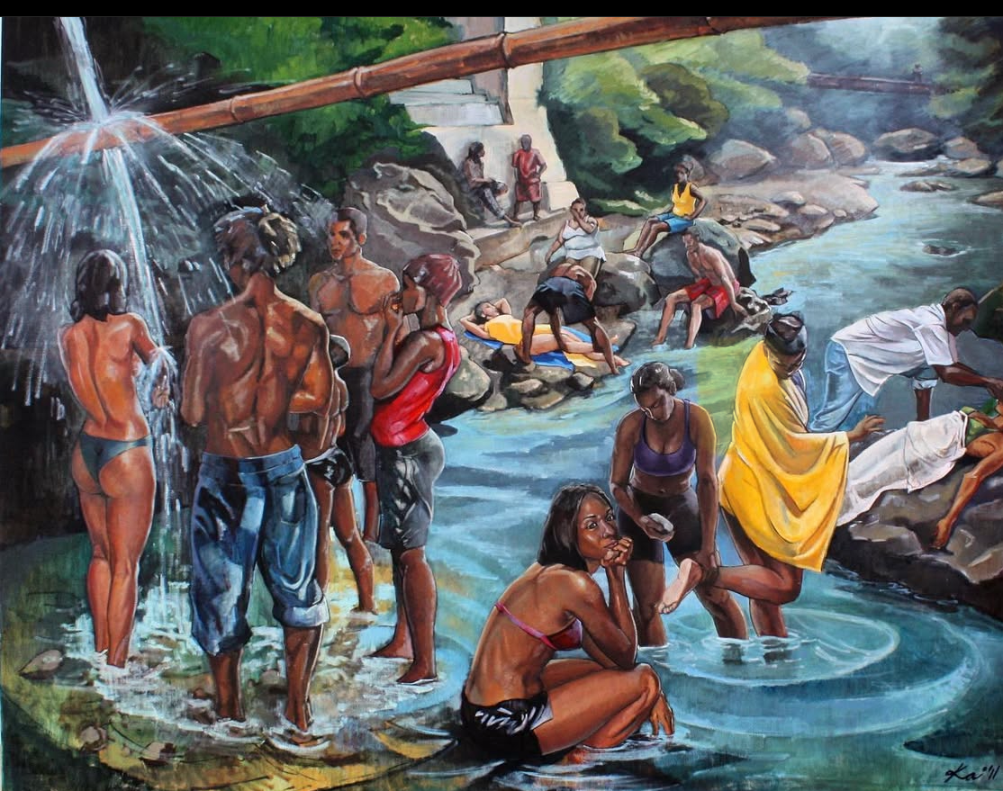 Master sculptor's wooden mallet and chisel resting on an unfinished mahogany block