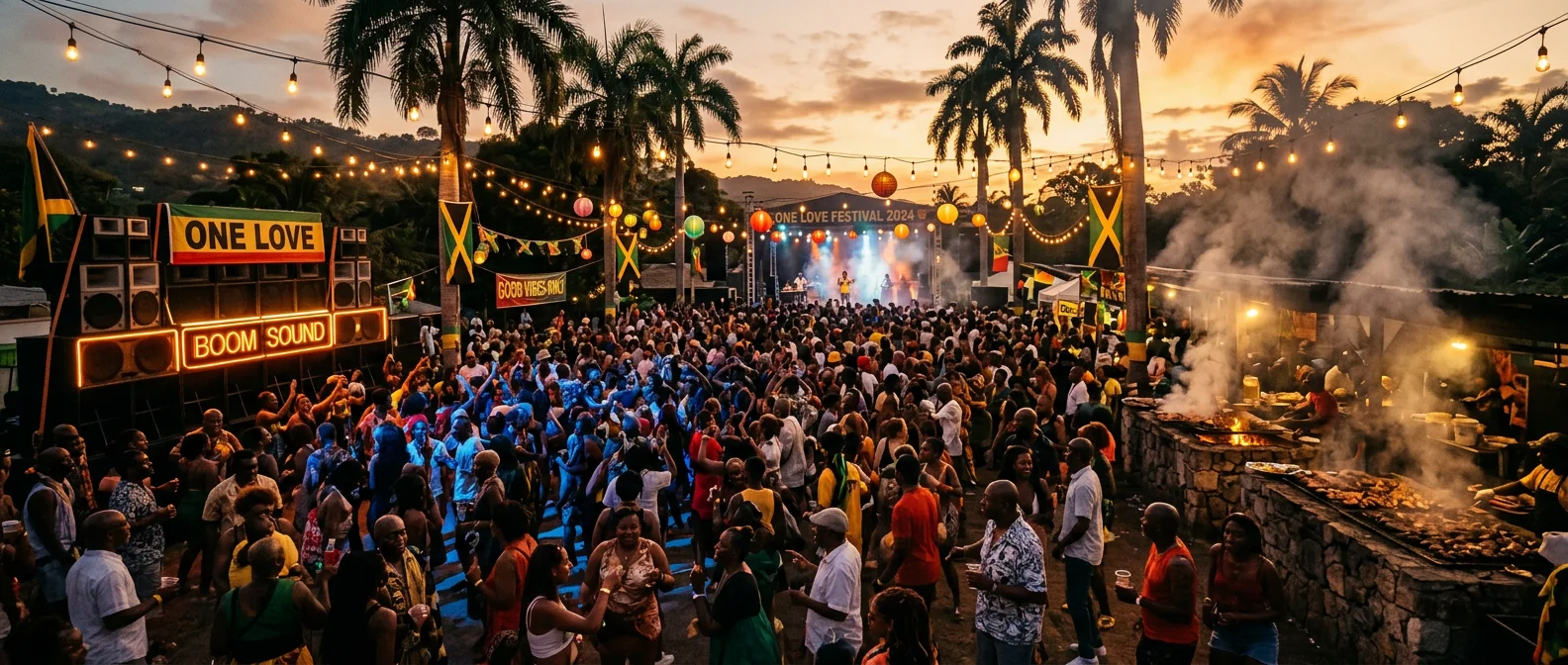 Vibrant Jamaican Festival Night