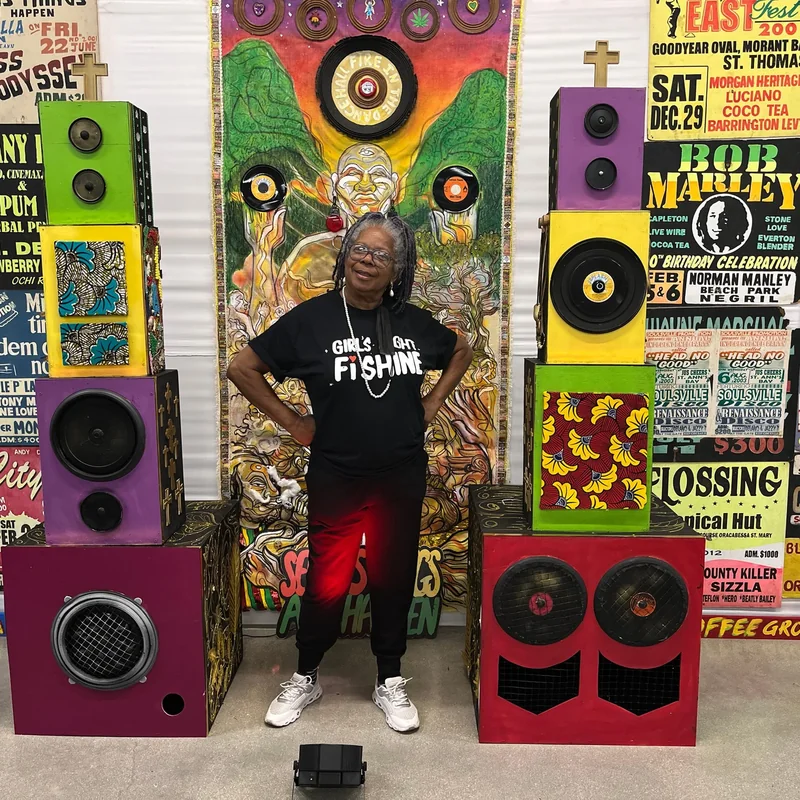 Jamaican dancehall sound-system art at the Cultural Exchange Pavilion