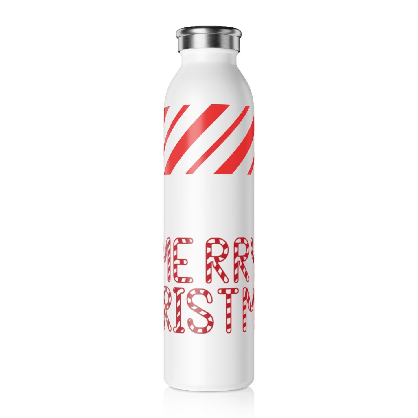 Merry Christmas Island Slim Water Bottle