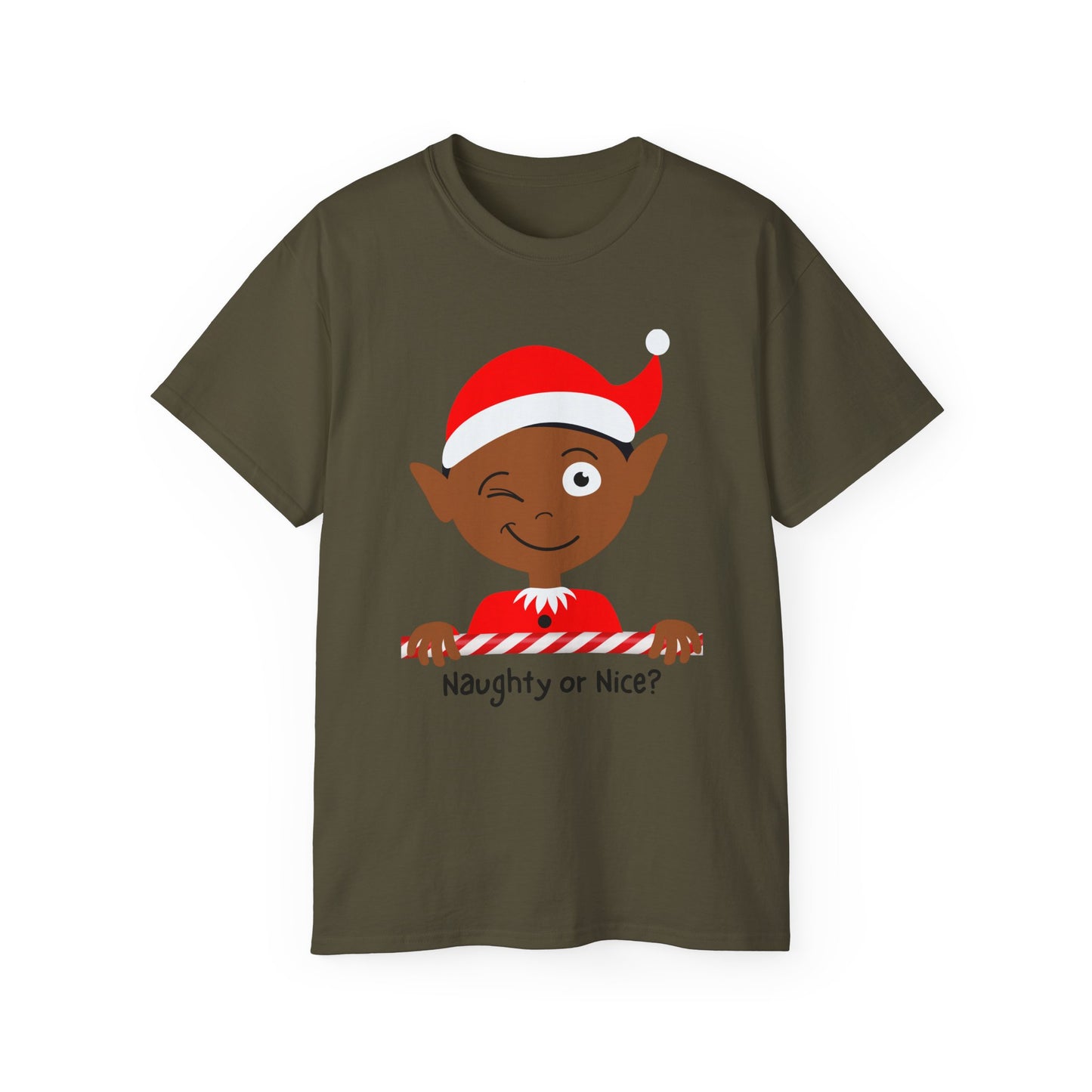 Classic Ultra Cotton Naughty or Nice Elf Tee