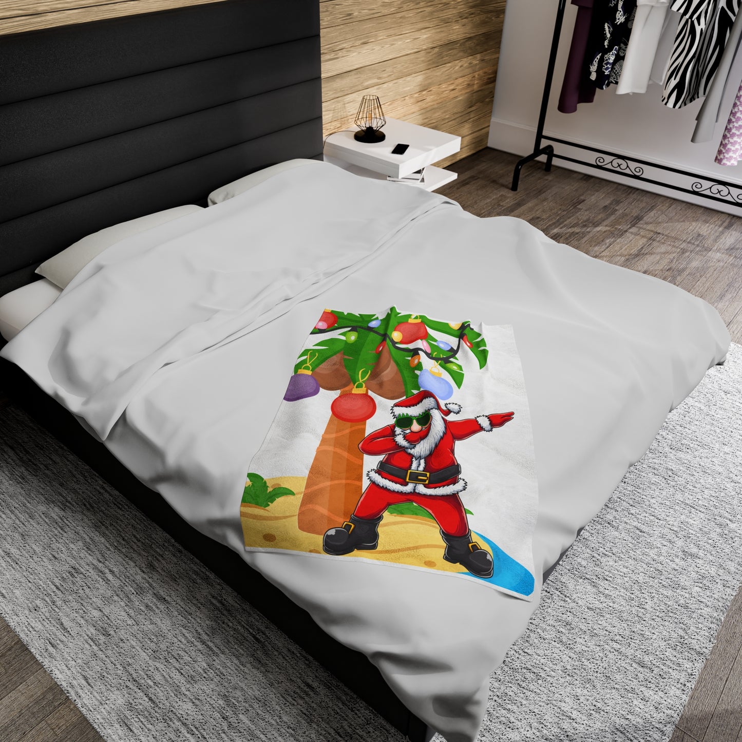 Caribbean Santa Plush Blanket