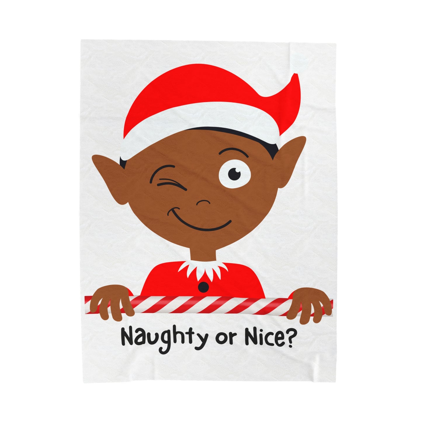 Naughty or Nice Elf Plush Blanket