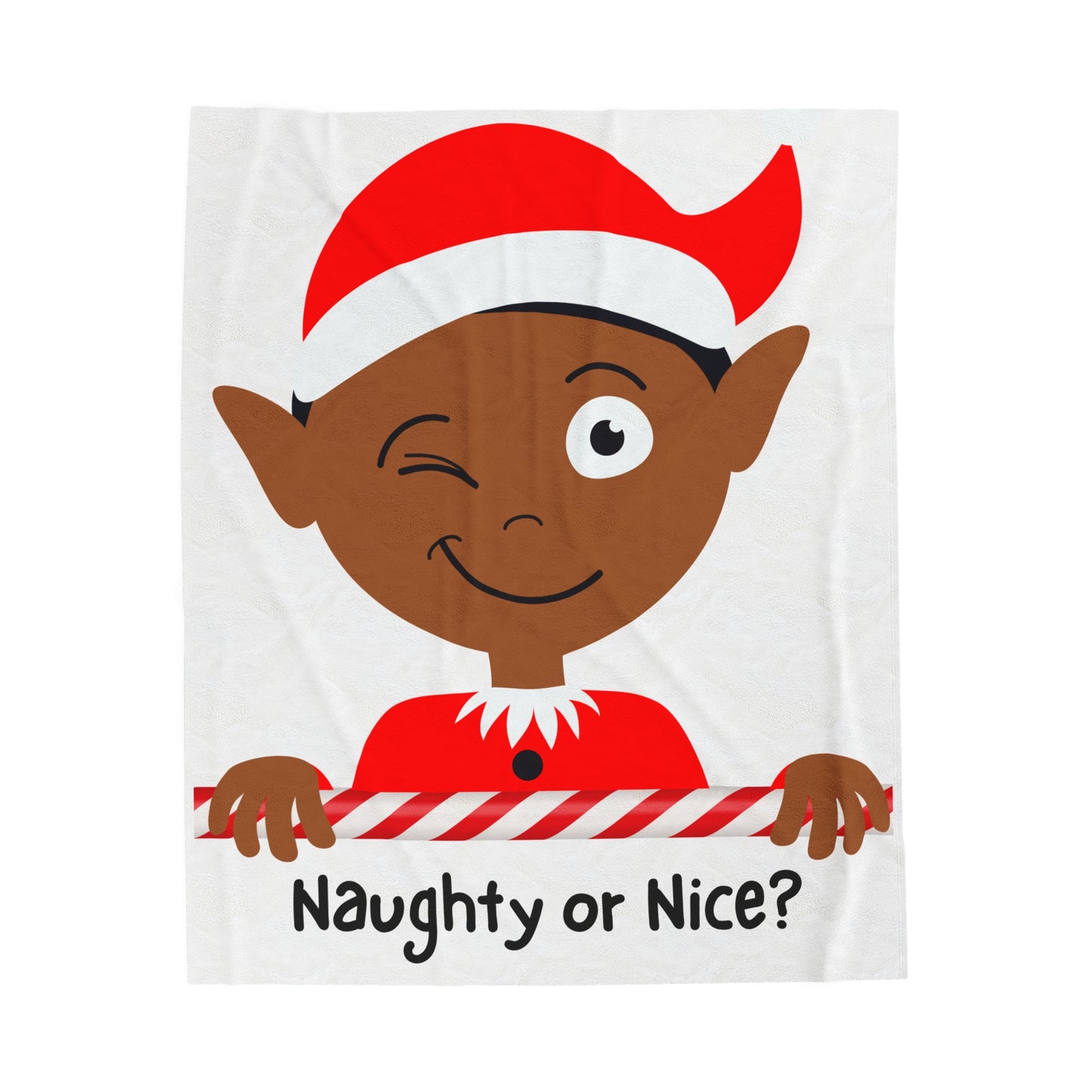 Naughty or Nice Elf Plush Blanket