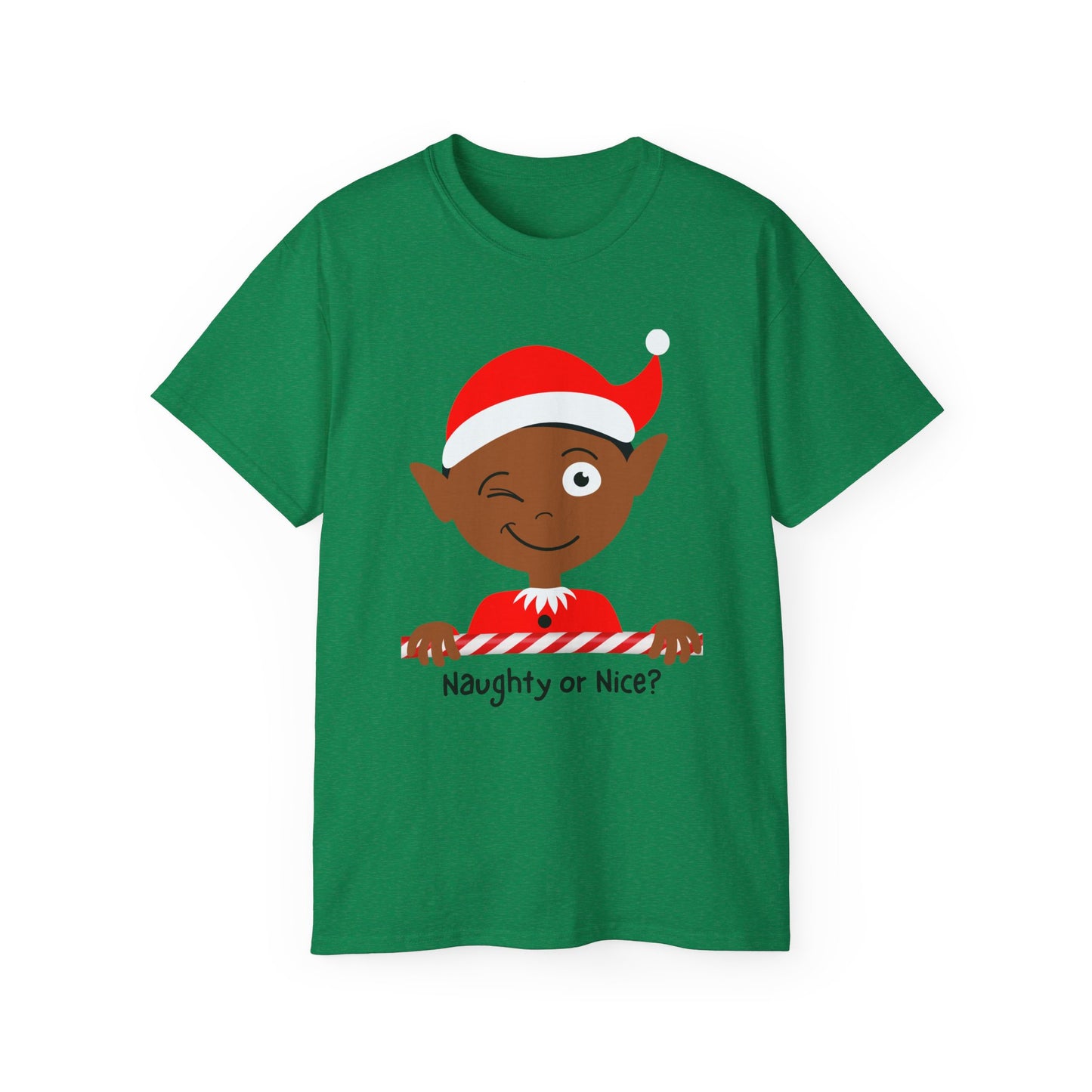 Classic Ultra Cotton Naughty or Nice Elf Tee