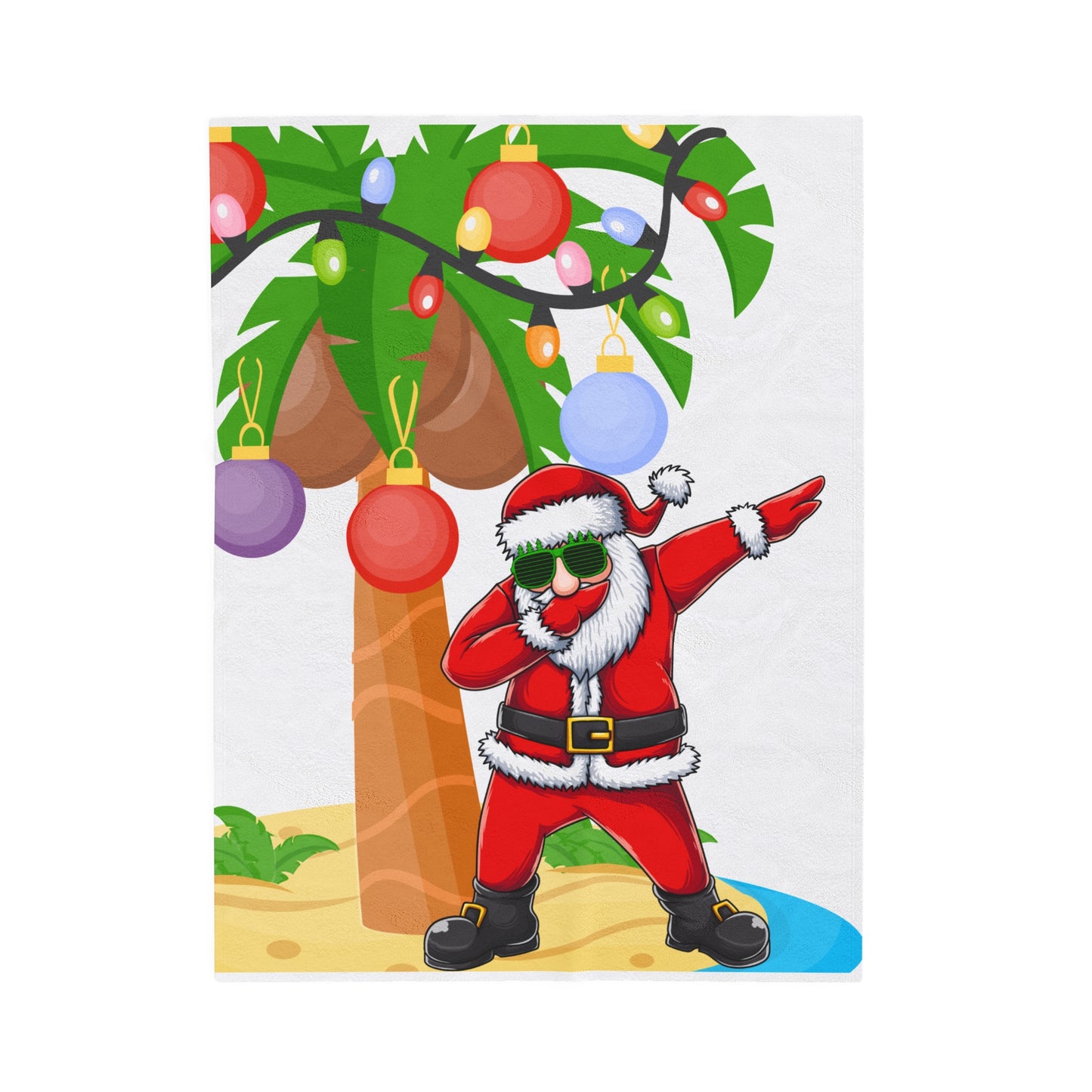 Caribbean Santa Plush Blanket