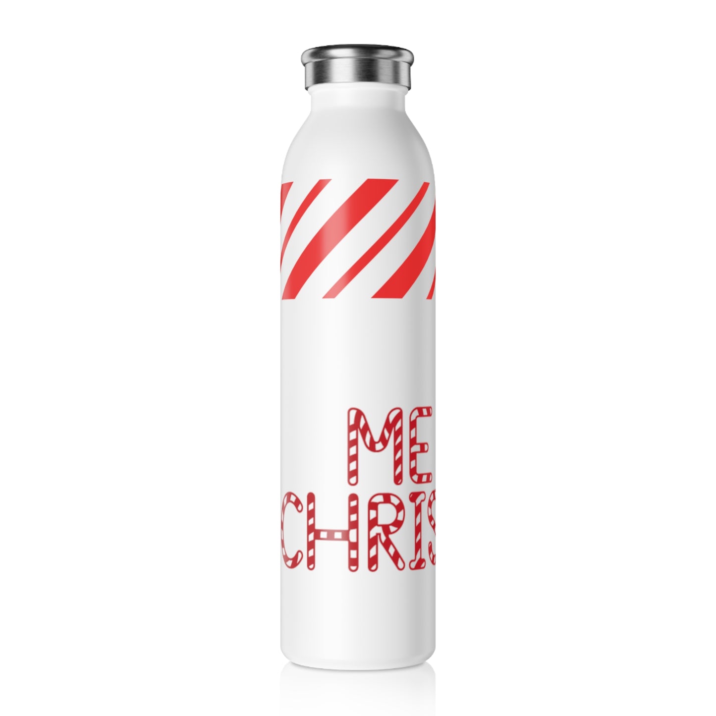 Merry Christmas Island Slim Water Bottle