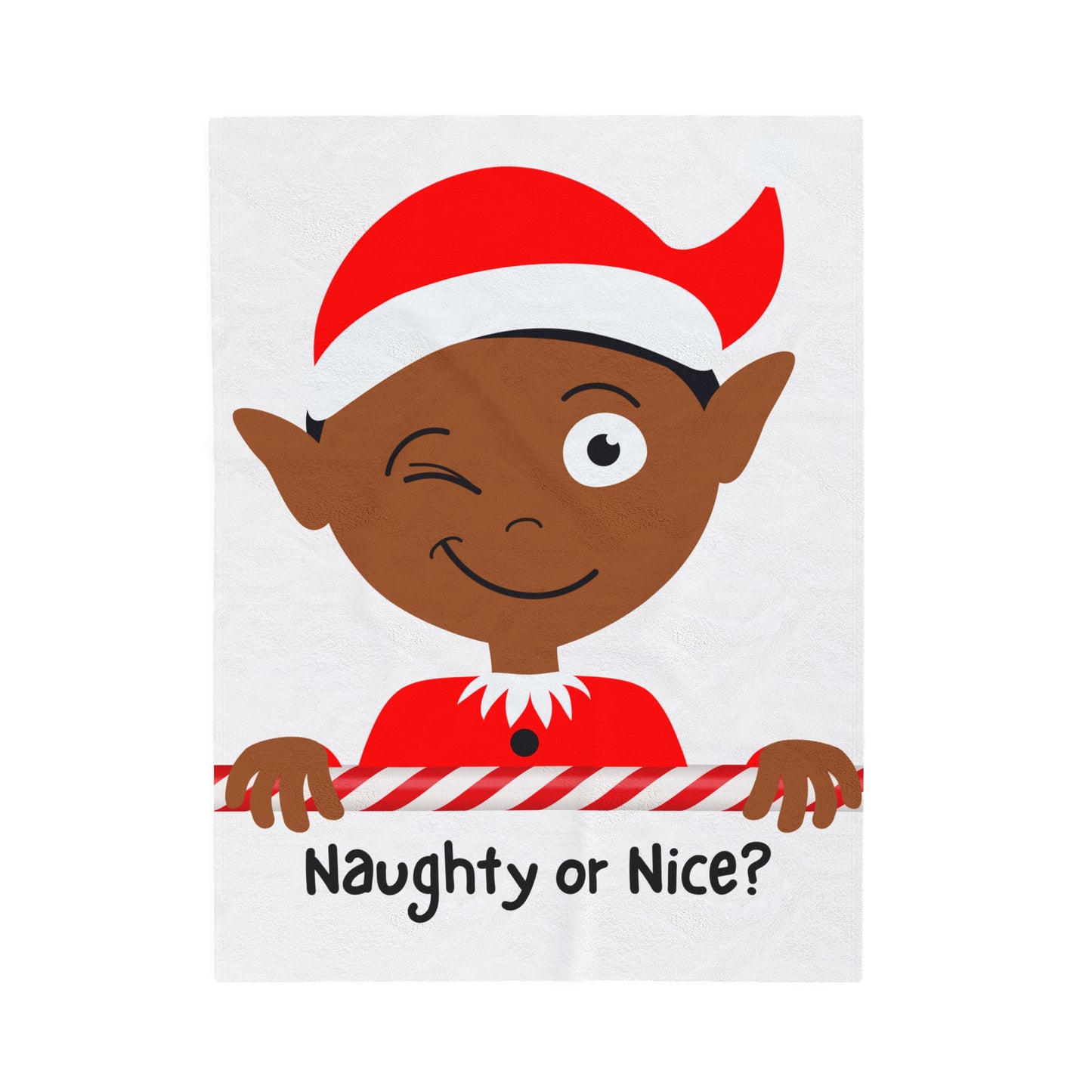 Naughty or Nice Elf Plush Blanket