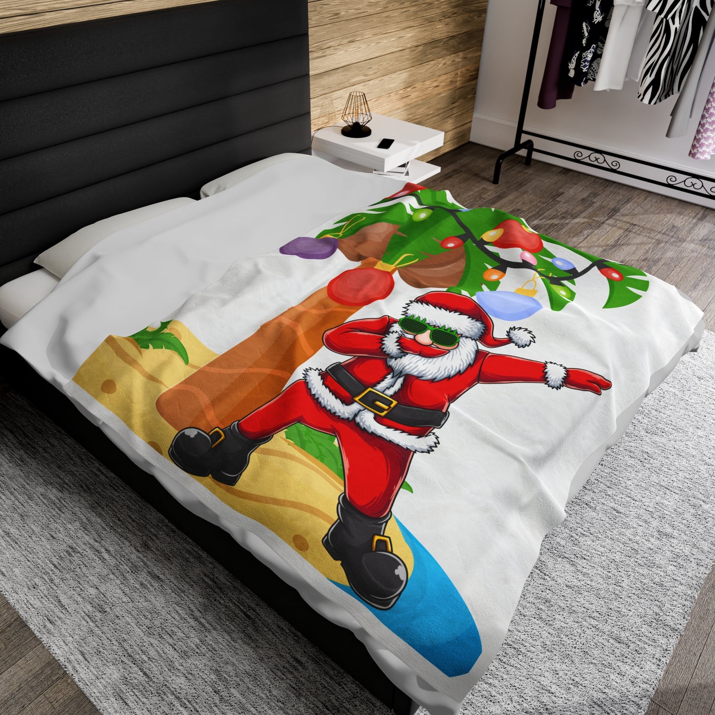 Caribbean Santa Plush Blanket