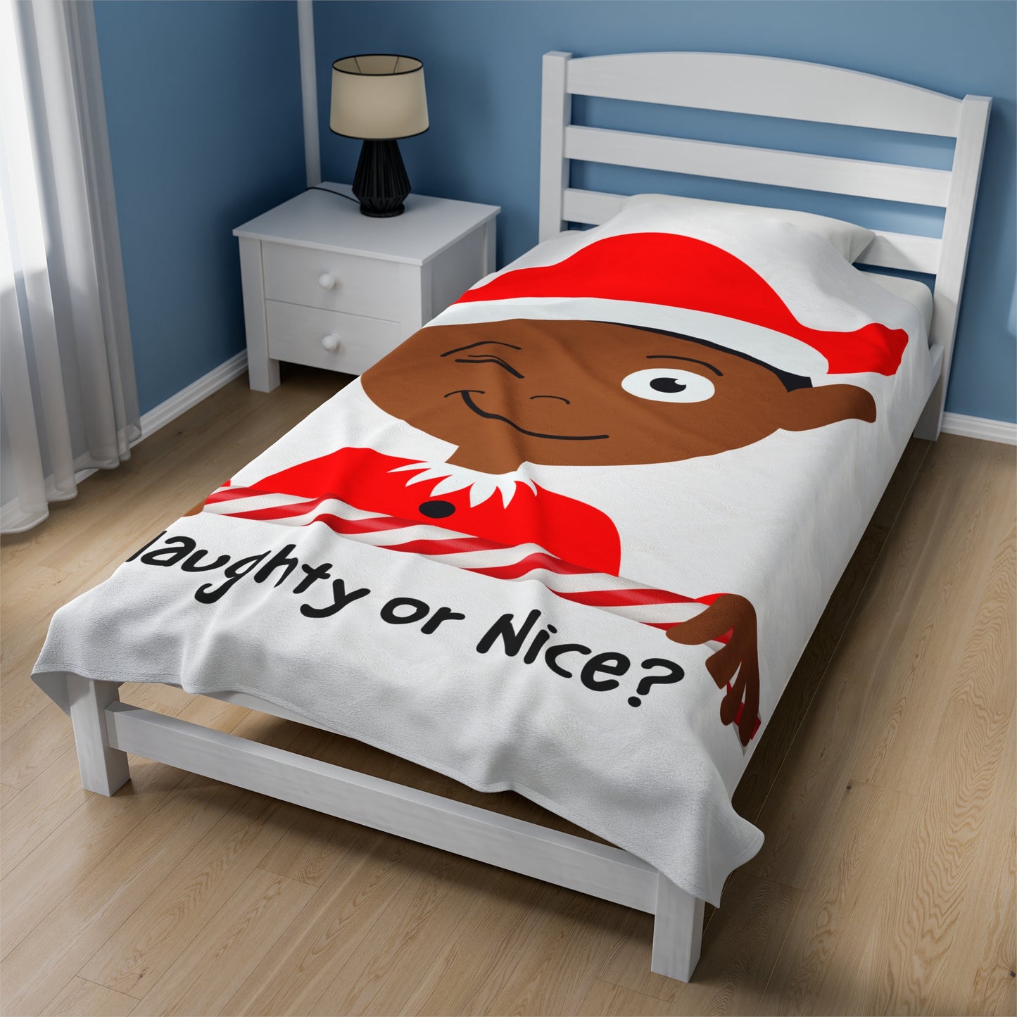 Naughty or Nice Elf Plush Blanket