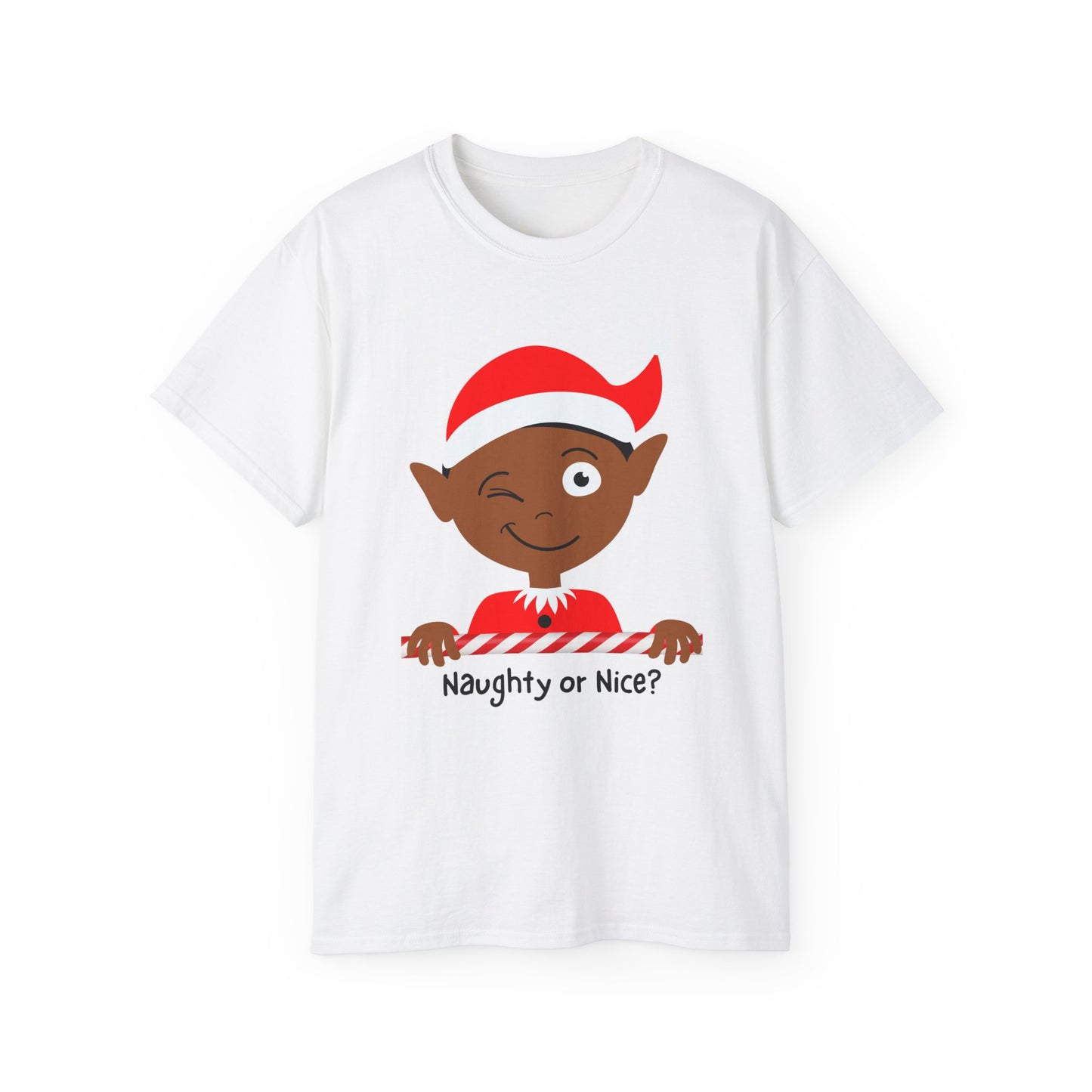 Classic Ultra Cotton Naughty or Nice Elf Tee