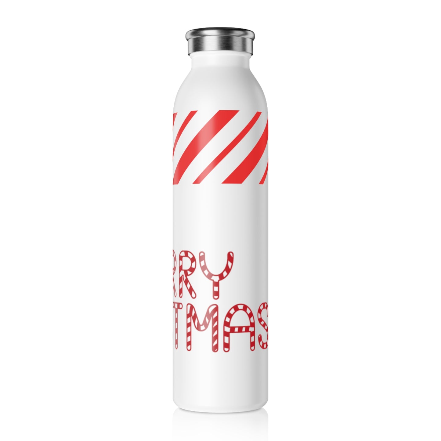 Merry Christmas Island Slim Water Bottle