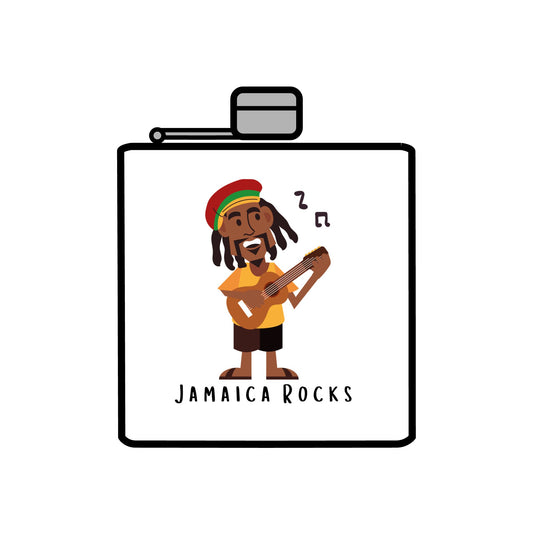 Jamaica Rocks Stainless Steel Flask, 6oz