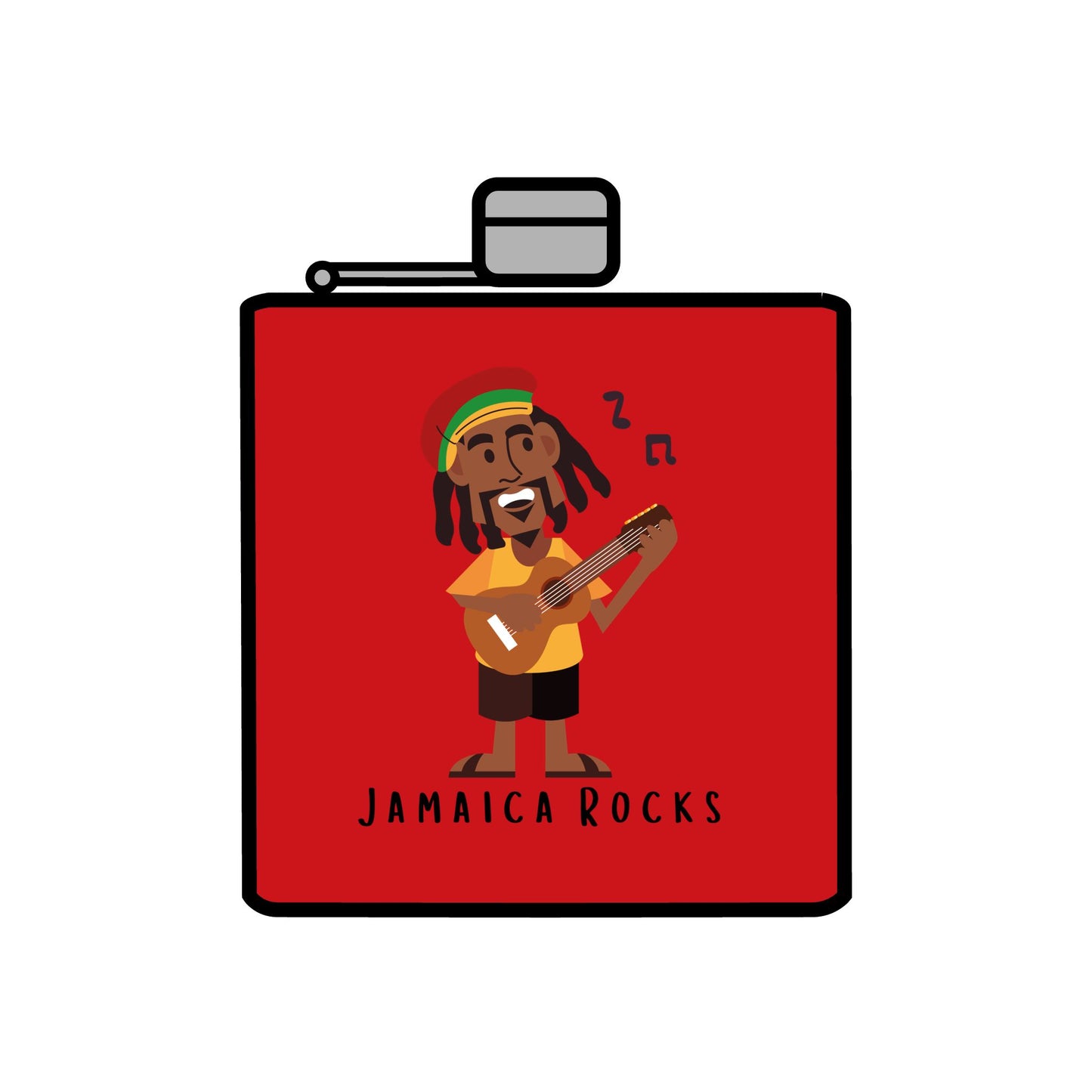 Jamaica Rocks Stainless Steel Flask, 6oz