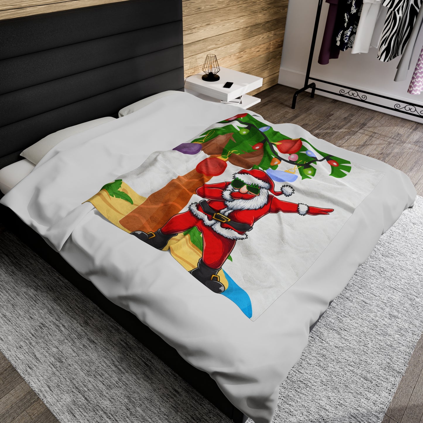 Caribbean Santa Plush Blanket