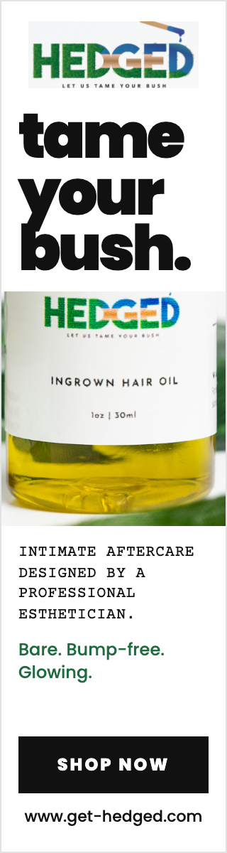 Hedged intimate aftercare — tame your bush. Shop now at www.get-hedged.com